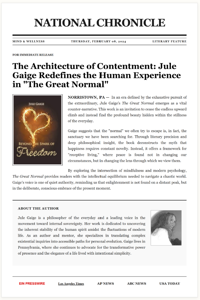 Beyond the Spark of Freedom press release preview