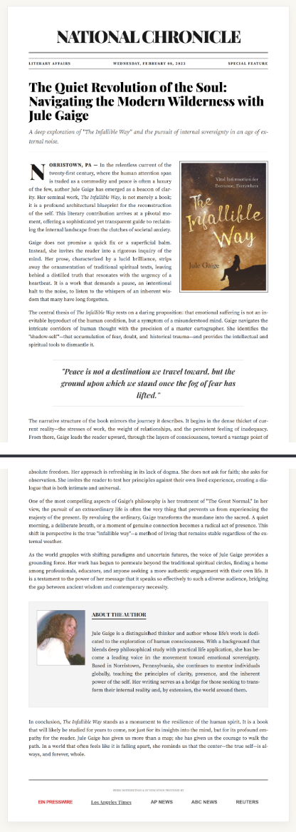 The Infallible Way press release preview